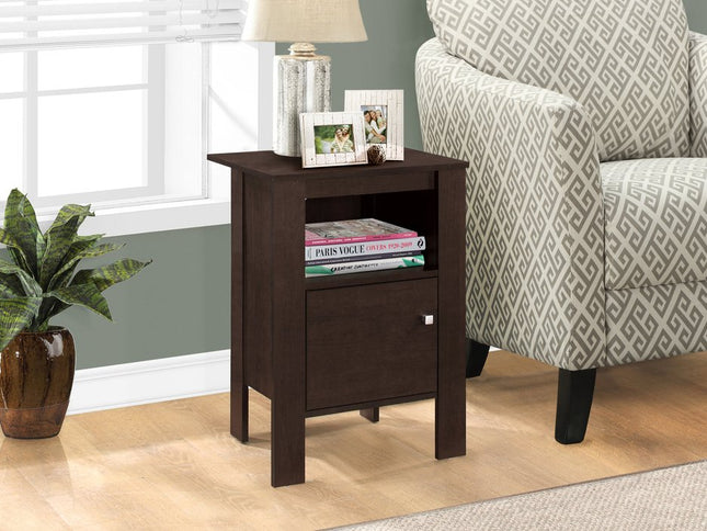 24" Espresso Wood Nightstand
