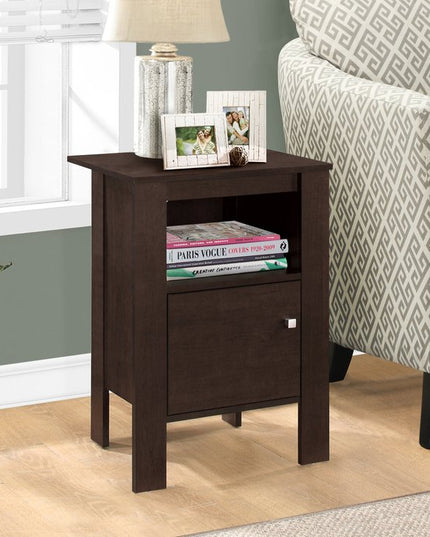 24" Espresso Wood Nightstand