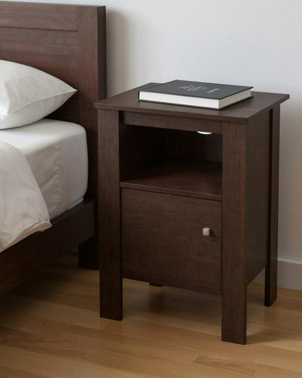 24" Espresso Wood Nightstand