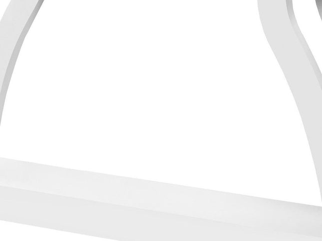 47" White Floor Shelf Console Table With Shelves