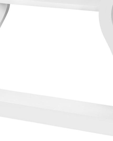 47" White Floor Shelf Console Table With Shelves