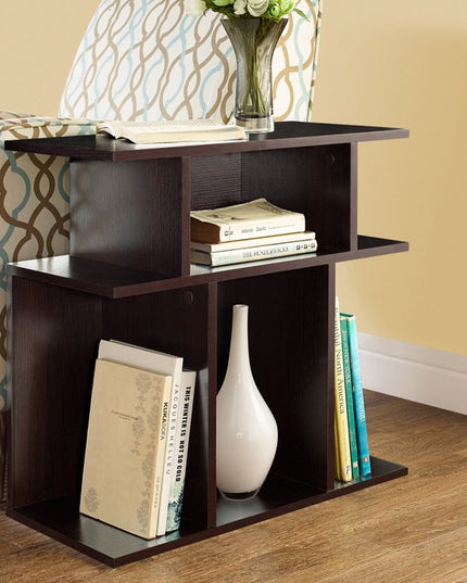 24" Brown Wood End Table With 6