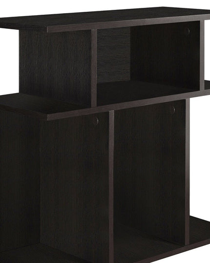 24" Brown Wood End Table With 6