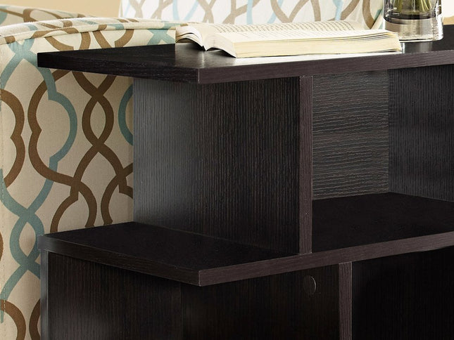 24" Brown Wood End Table With 6