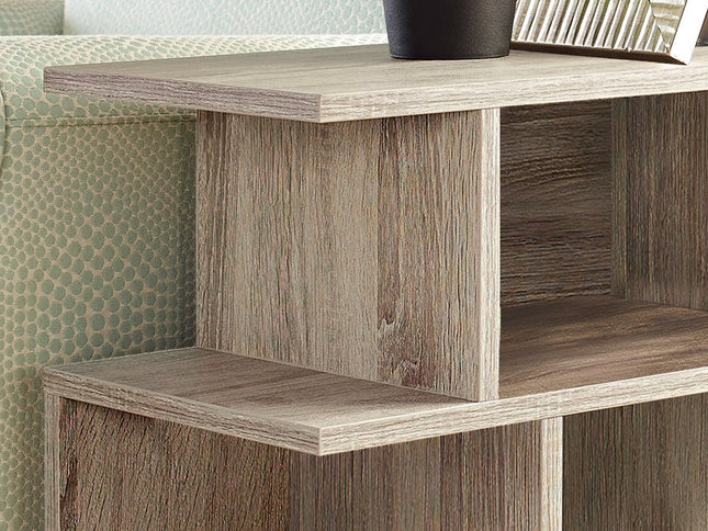 24" Deep Taupe End Table With 6