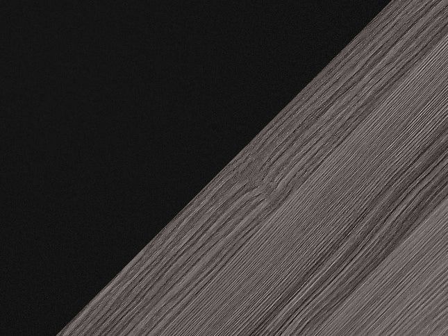 24" Gray and Black Wood Floor Shelf End Table With 6