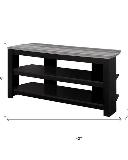 42" Brown Open Shelving TV Stand