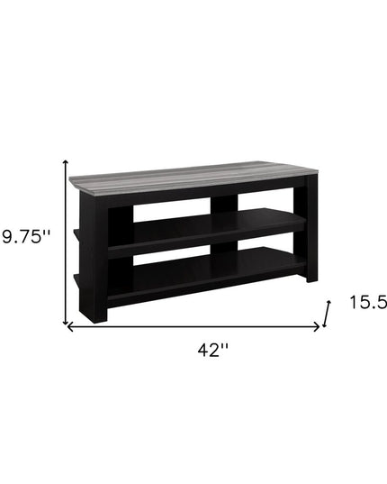 42" Brown Open Shelving TV Stand