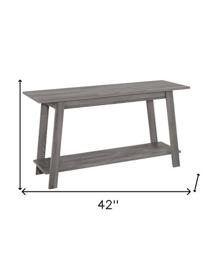 42" Gray Open Shelving TV Stand