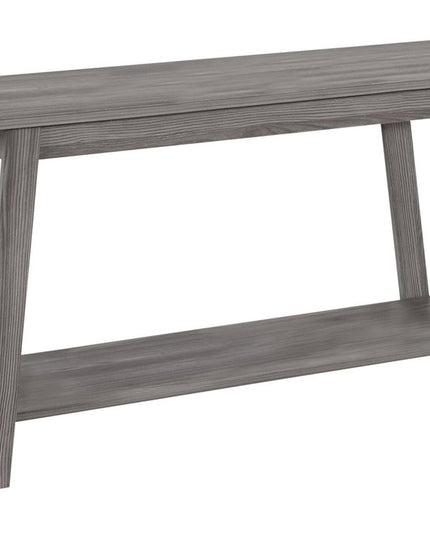 42" Gray Open Shelving TV Stand