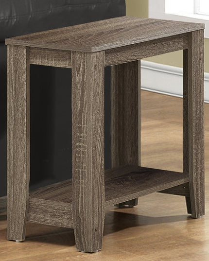 22" Deep Taupe End Table With Shelf
