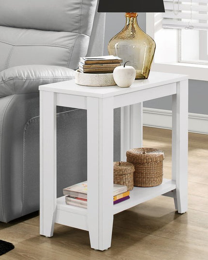 22" Deep Taupe End Table With Shelf