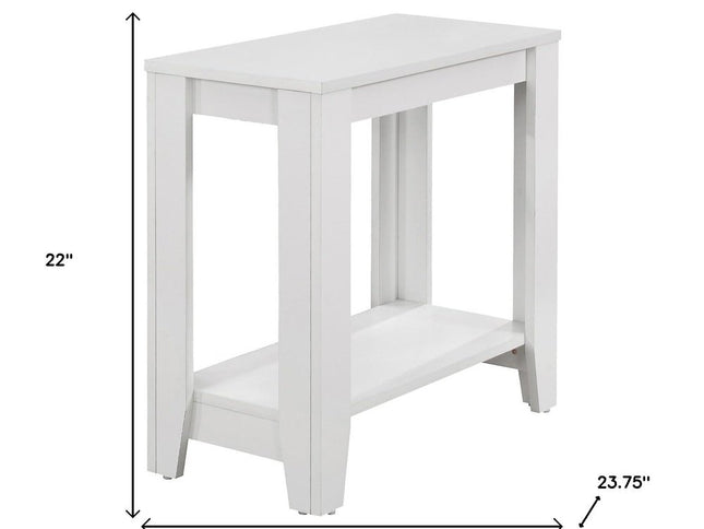 22" Deep Taupe End Table With Shelf