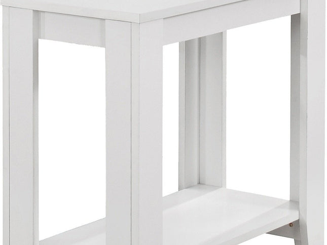 22" Deep Taupe End Table With Shelf