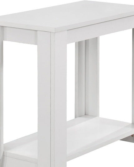 22" Deep Taupe End Table With Shelf