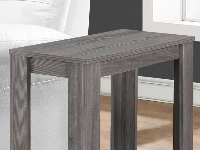 22" Deep Taupe End Table With Shelf