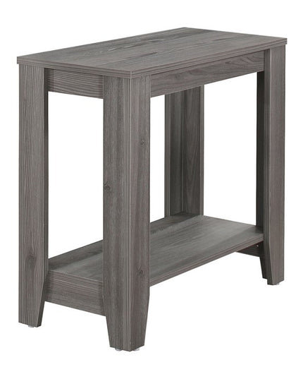 22" Deep Taupe End Table With Shelf