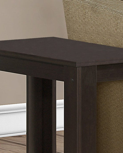 22" Deep Taupe End Table With Shelf