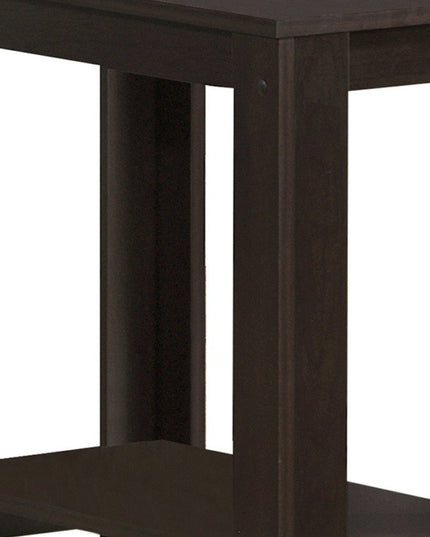 22" Deep Taupe End Table With Shelf