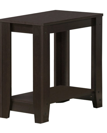 22" Deep Taupe End Table With Shelf