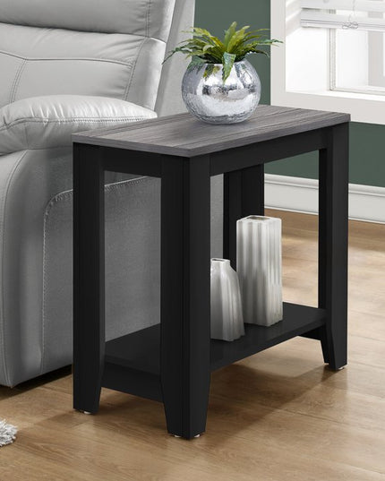 22" Deep Taupe End Table With Shelf