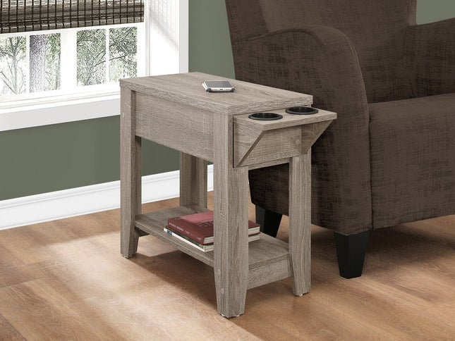 23" Brown Wood End Table With Shelf