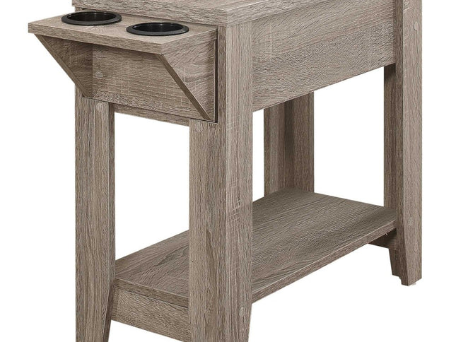 23" Brown Wood End Table With Shelf