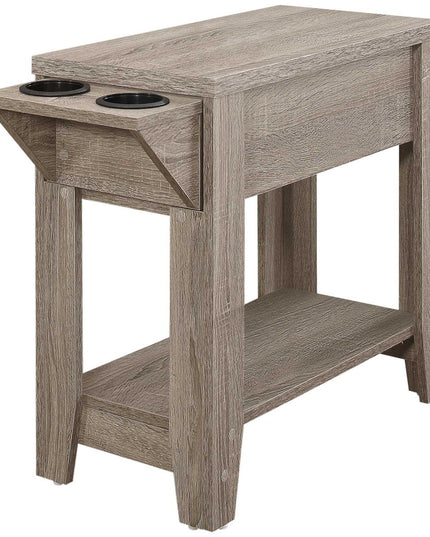 23" Brown Wood End Table With Shelf