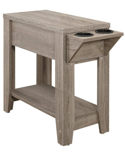 23" Brown Wood End Table With Shelf
