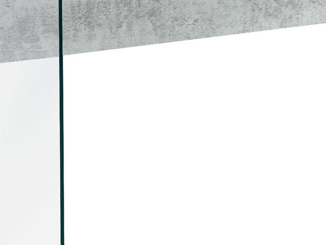 44" White and Clear Solid Console Table