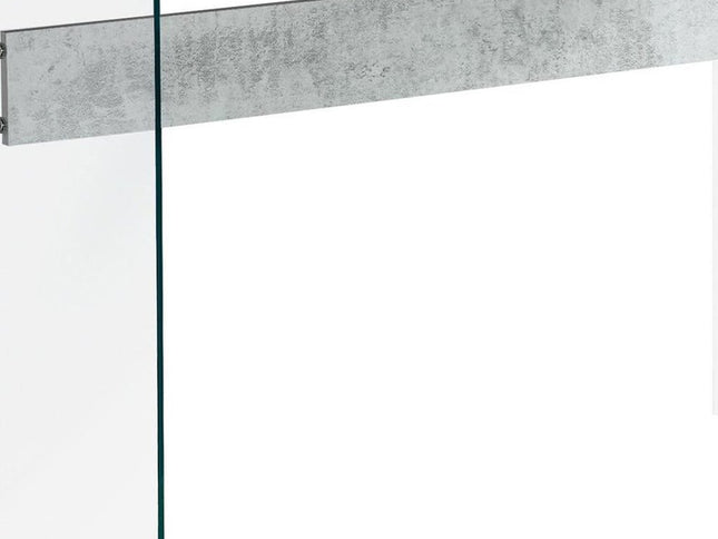 44" White and Clear Solid Console Table