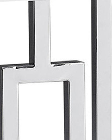 47" White Floor Shelf Console Table With Storage