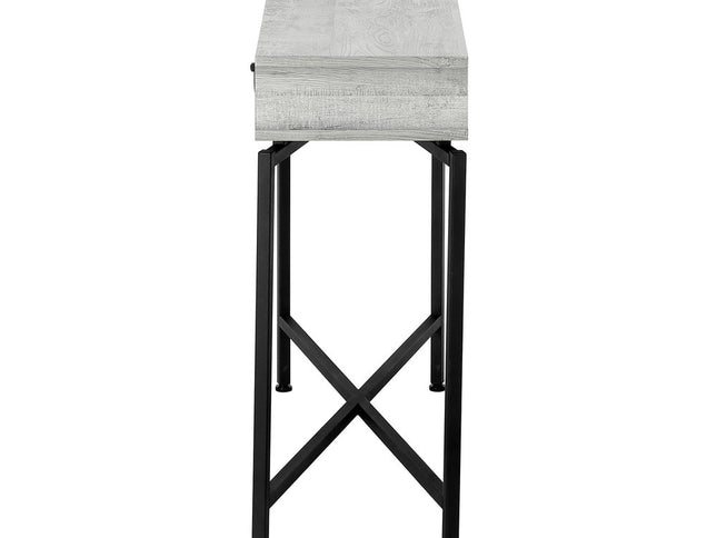 43" Brown And Black Cross Leg Console Table