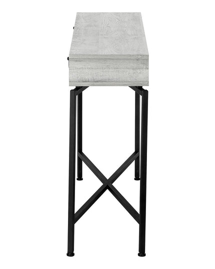 43" Brown And Black Cross Leg Console Table
