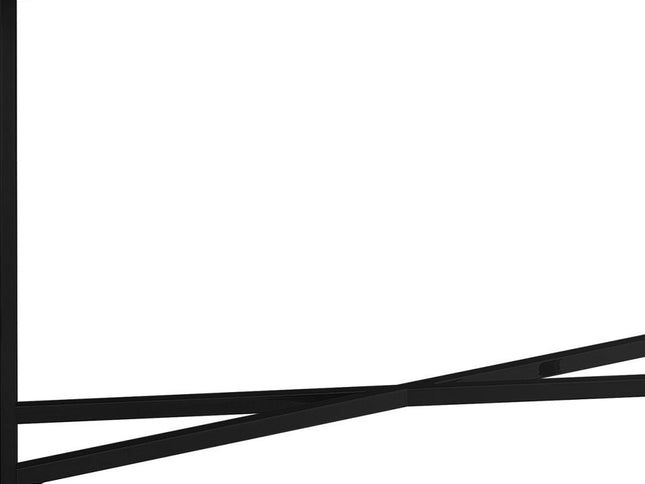 43" Brown And Black Cross Leg Console Table