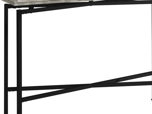 43" Brown And Black Cross Leg Console Table