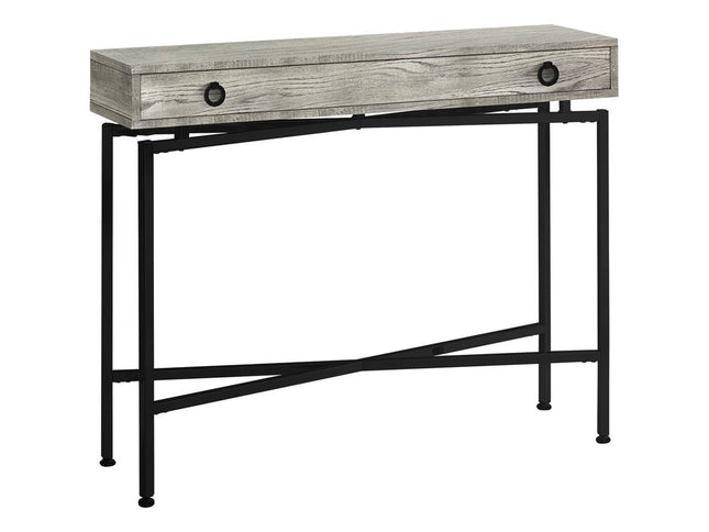 43" Brown And Black Cross Leg Console Table
