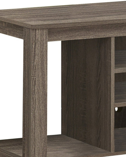 48" Dark Brown Open shelving TV Stand