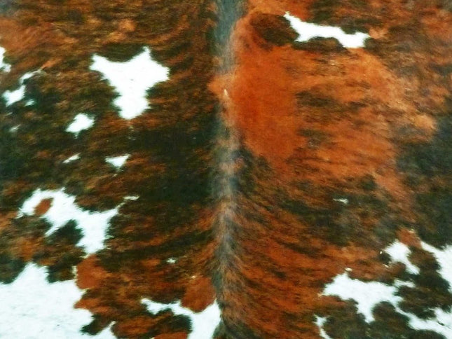 6' X 7' Brown And White Cowhide Handmade Area Rug