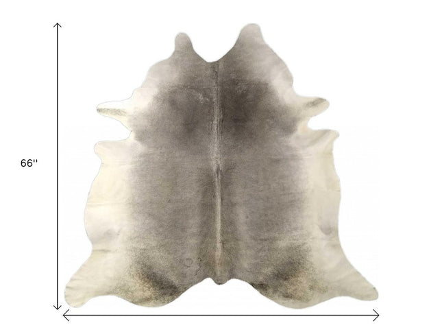 6' X 7' Brown And White Cowhide Handmade Area Rug