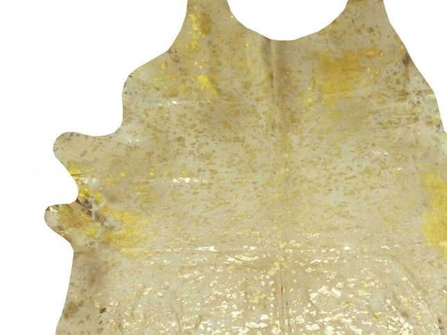 6' X 7' Black Cowhide Handmade Area Rug