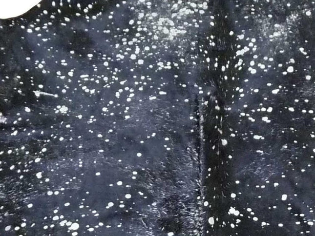 6' X 7' Black Cowhide Handmade Area Rug