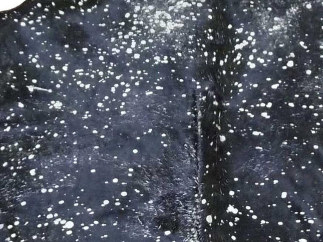 6' X 7' Black Cowhide Handmade Area Rug