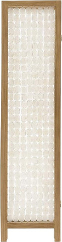 71" Clear Folding Three Panel Screen Room Divider