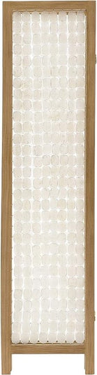 71" Clear Folding Three Panel Screen Room Divider