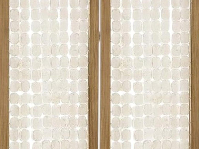 71" Clear Folding Three Panel Screen Room Divider