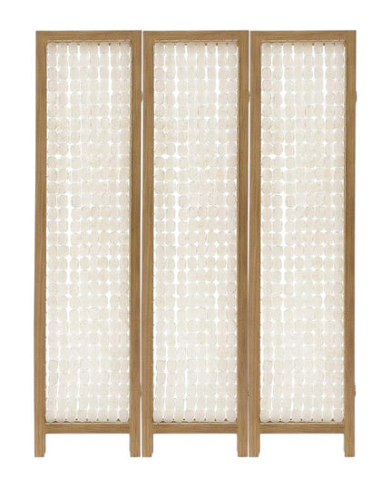 71" Clear Folding Three Panel Screen Room Divider