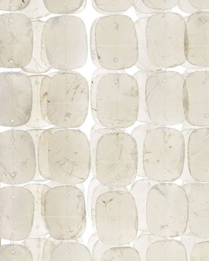 84" Clear Capiz Mother of Pearl Folding Three Panel Screen Room Divider