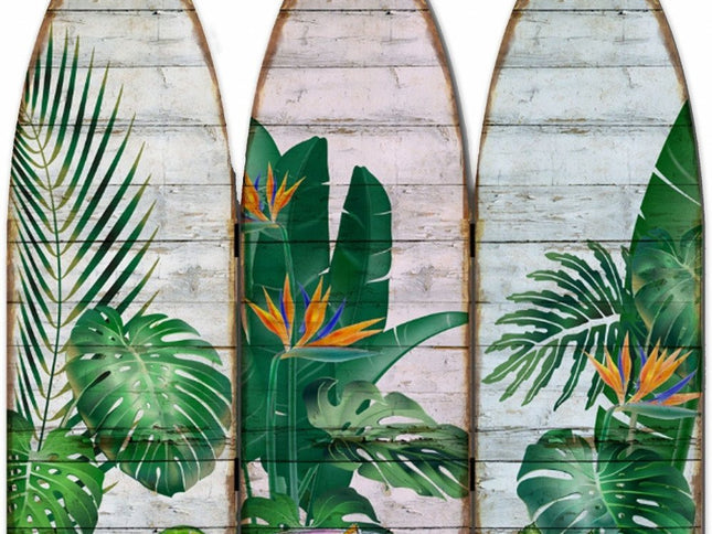 71" Green Solid Wood Folding Three Panel Screen Room Divider