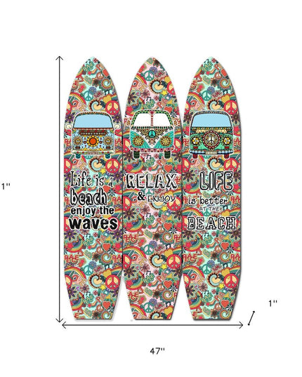 71" Red and Black Solid Wood Folding Three Panel Screen Room Divider